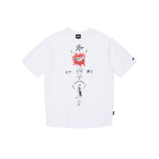 AJ254TE001WH AJOBYAJO Blessing Doodle T-shirt White