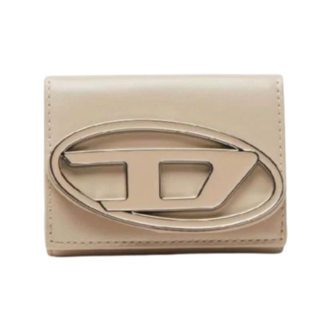 X09887PR818-T2084 Diesel 1DR Tri-Fold Coin XS Wallet Beige