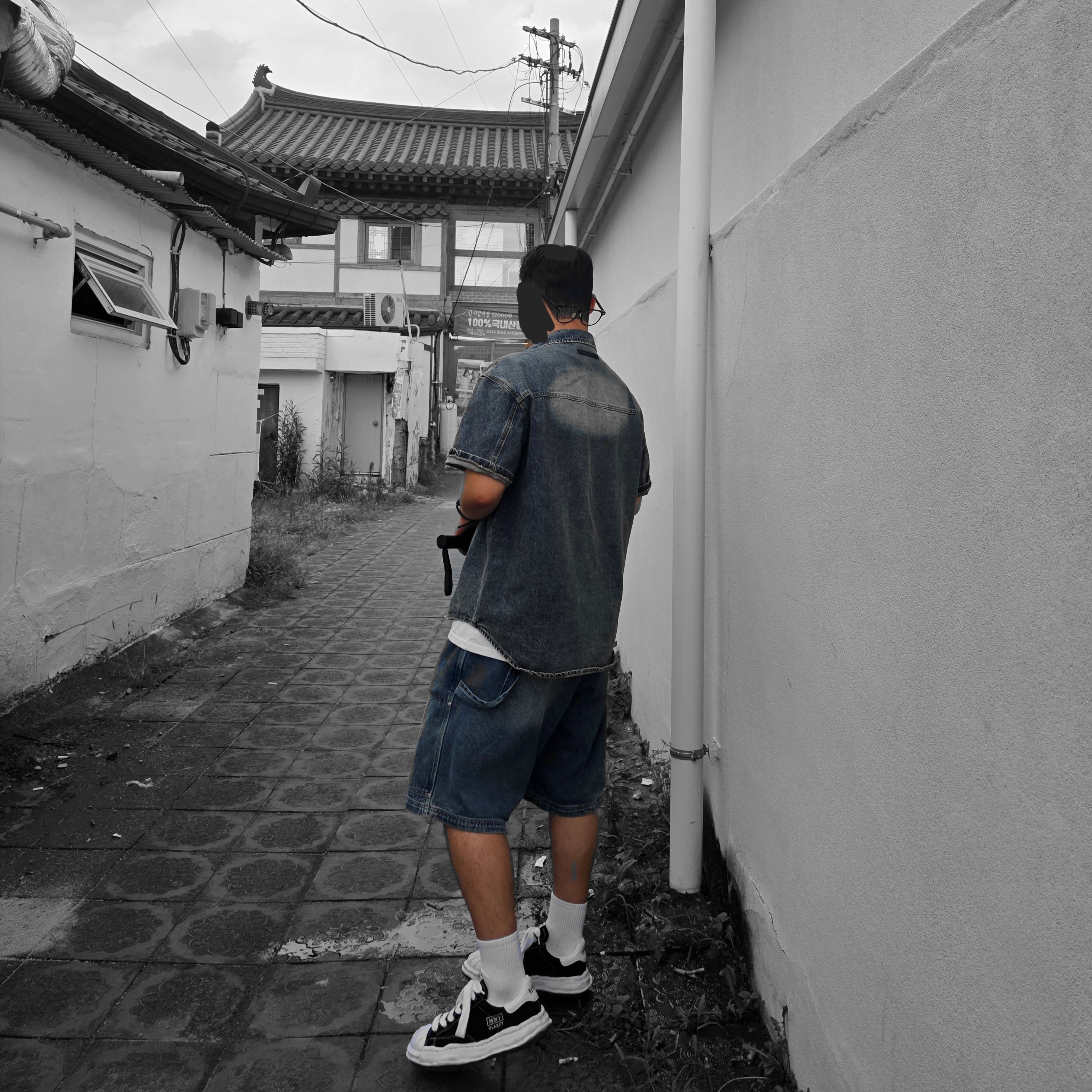 Maison Mihara Yasuhiro Blakey OG Sole Canvas Low-top Sneakers Black White, Samsung Galaxy Watch Ultra 2025 47mm LTE Titanium Silver (Korean Ver.) 착용 스타일 - 2