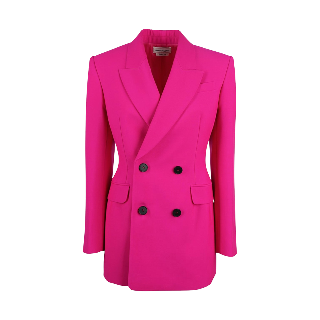 (W) 알렉산더 맥퀸 더블 브레스트 울 자켓 핑크((W) Alexander McQueen Double Breasted Wool Jacket Pink)