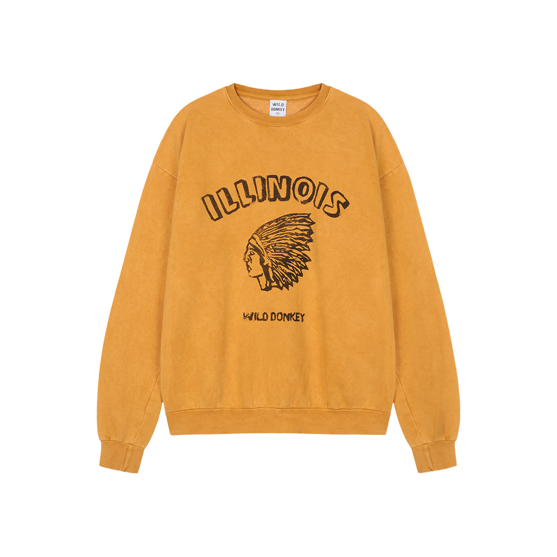 와일드 동키 일리노이 크루넥 마블 오렌지 - 25FW(Wild Donkey Illinois Crewneck Marble Orange - 25FW)