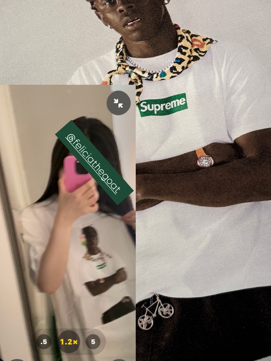 Supreme Tyler The Creator T-Shirt White - 24FW 착용 스타일