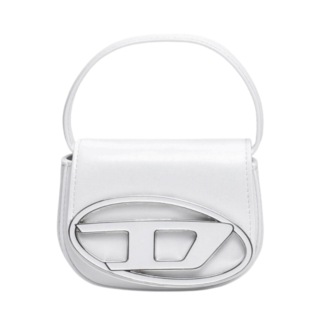 X08709PR818-T1003 Diesel 1DR Mini Bag Plaque White