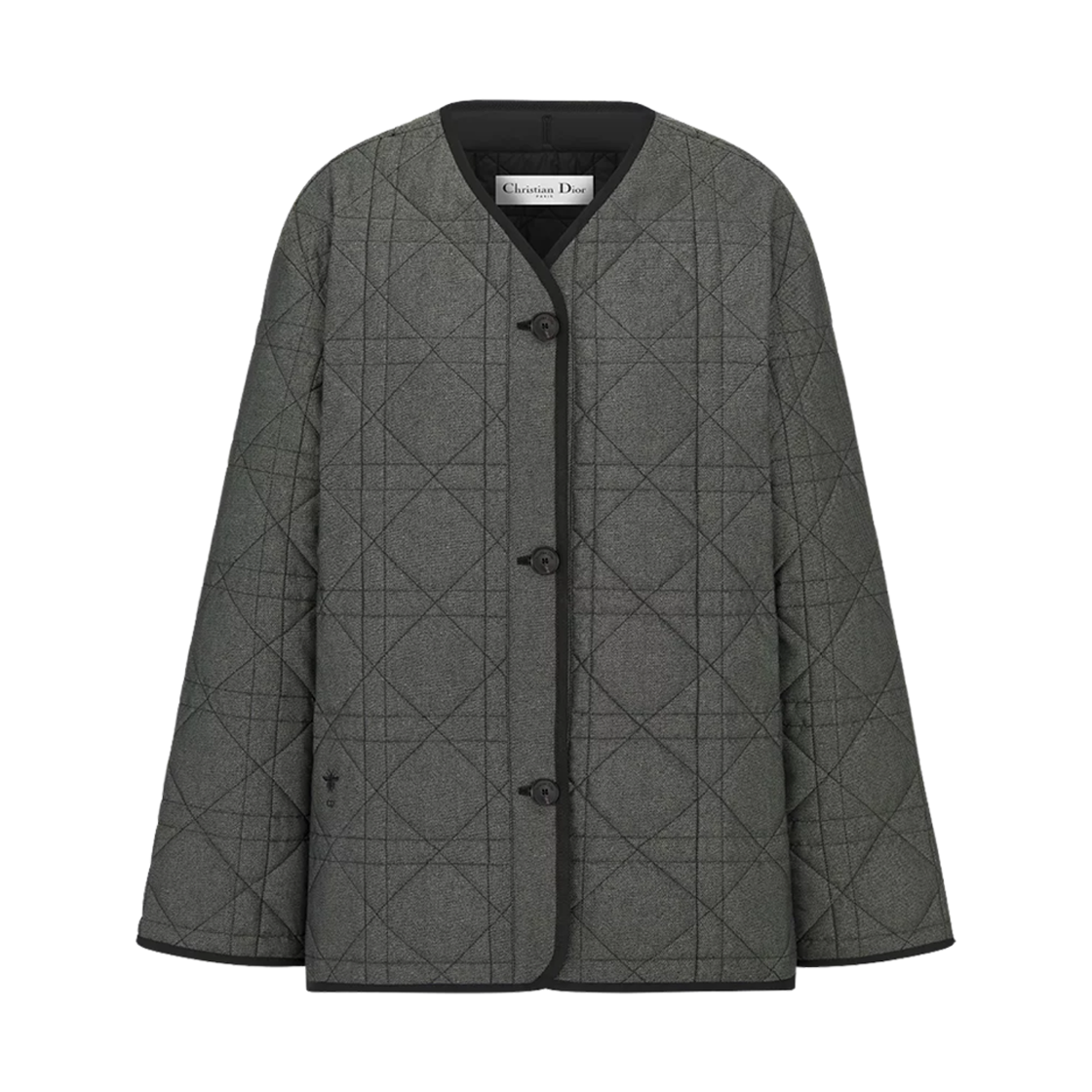 547C26A2558-8830 (W) Dior Macrocannage Jacket Grey Heathered Denim