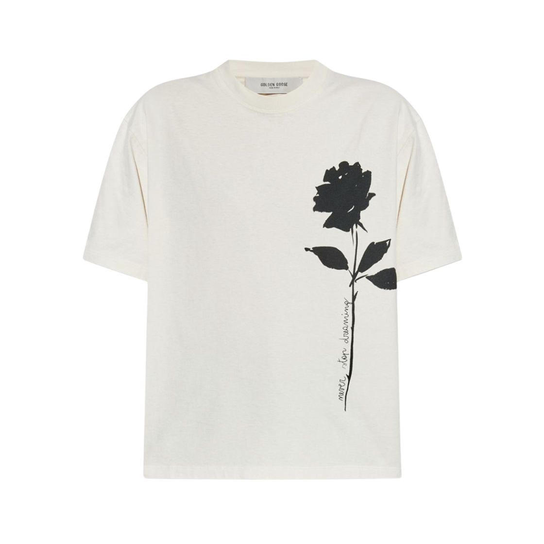 (W) 골든구스 코튼 티셔츠 크림((W) Golden Goose Cotton T-Shirt Cream)