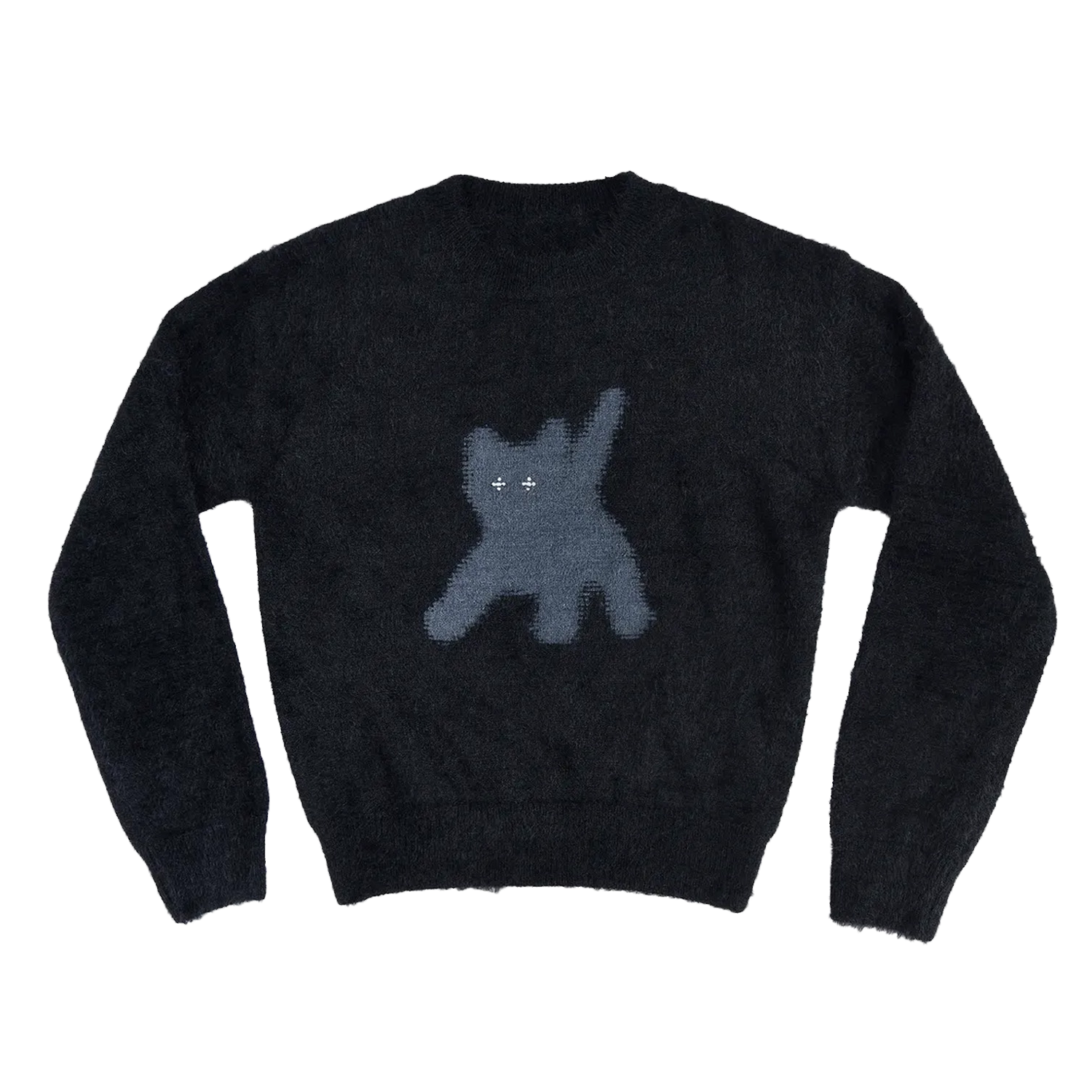 에이이에이이 플래시 캣츠 앙고라 니트 블랙(AEAE Flashed Cats Angora Knit Black) - 1
