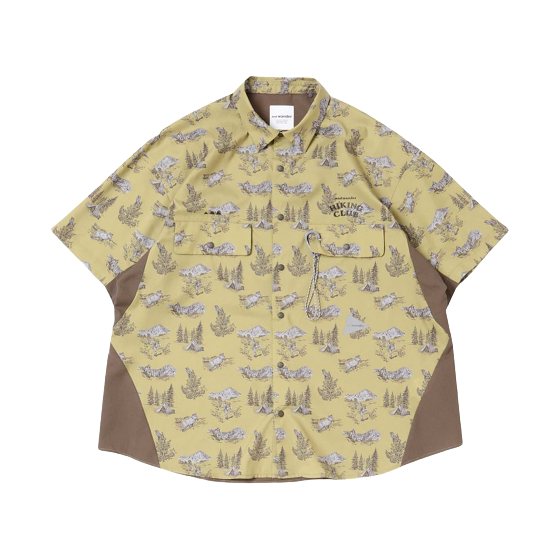 5745153051040 And Wander Hiking Club Tech Shirt Beige