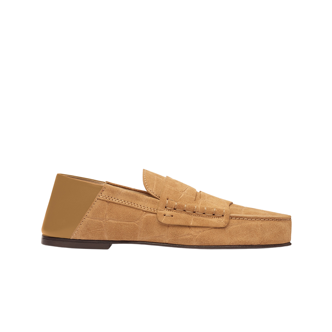 (W) 자크뮈스 라 코헤지에 카레 로퍼 카멜((W) Jacquemus La Croisiere Carre Loafers Camel)