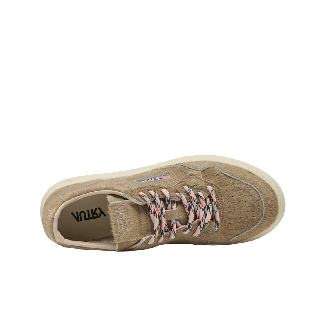 (W) 오트리 메달리스트 로우 포니 스킨 레더 스니커즈 브라운((W) Autry Medalist Low Pony Skin Leather Sneakers Brown) - 2