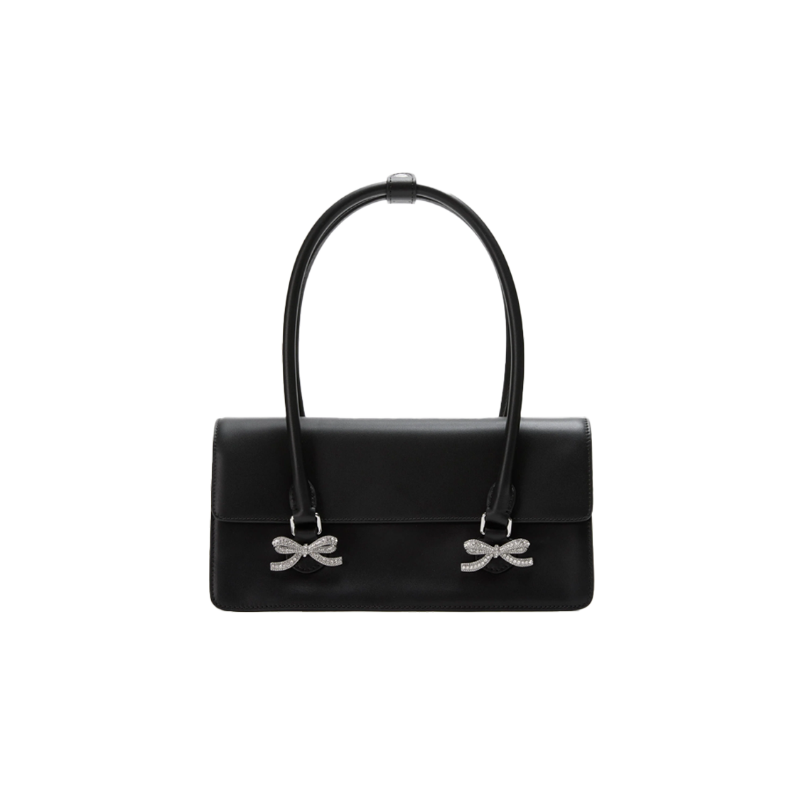 셀프 포트레이트 우먼 소프트 레더 숄더백 블랙 - 25FW(Self Portrait Women Soft Leather Shoulder Bag Black - 25FW)