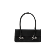 Self Portrait Women Soft Leather Shoulder Bag Black - 25FW