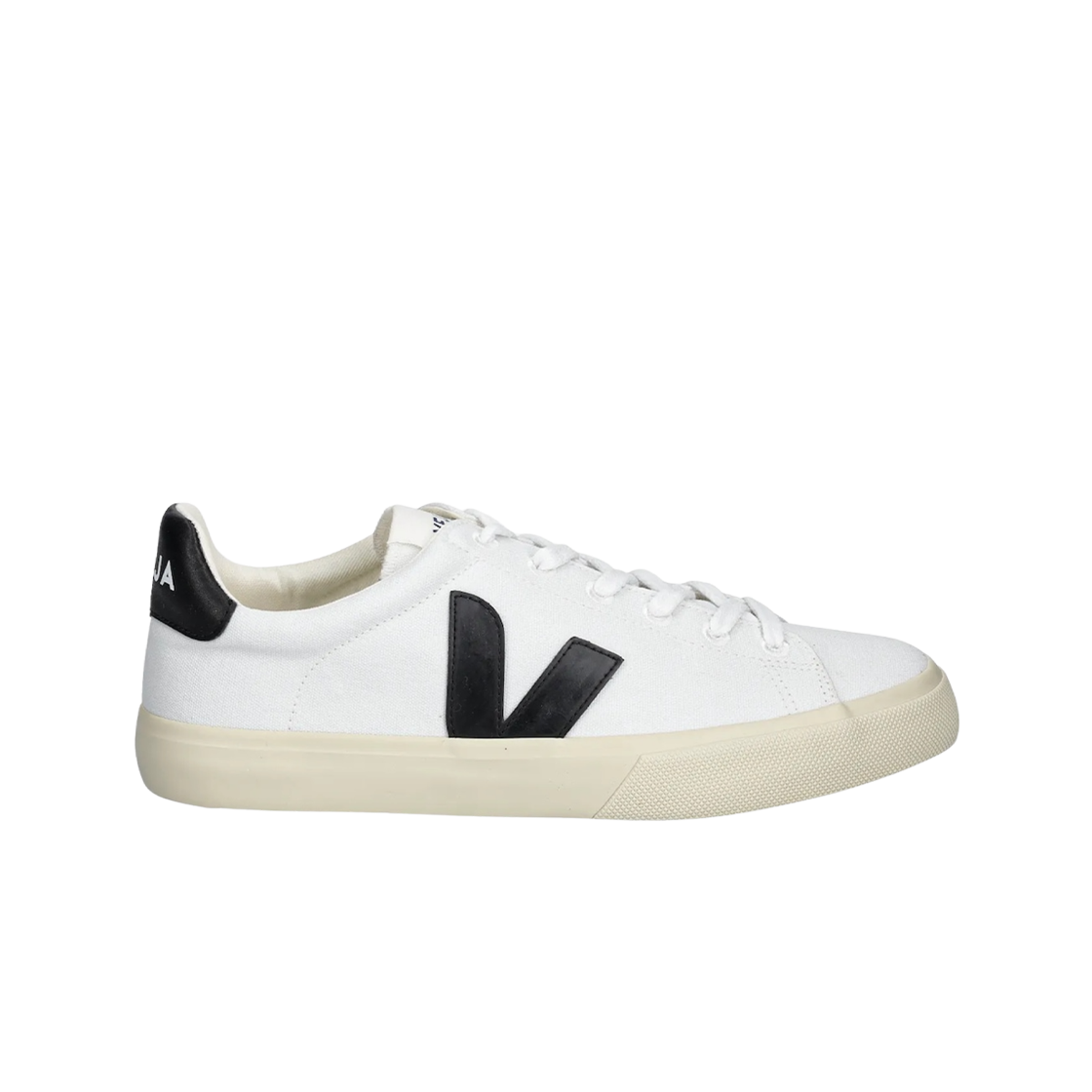 베자 캄포 캔버스 화이트 블랙(Veja Campo Canvas White Black)
