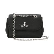 Vivienne Westwood Saffiano Biogreen Small Purse Cross Bag Black