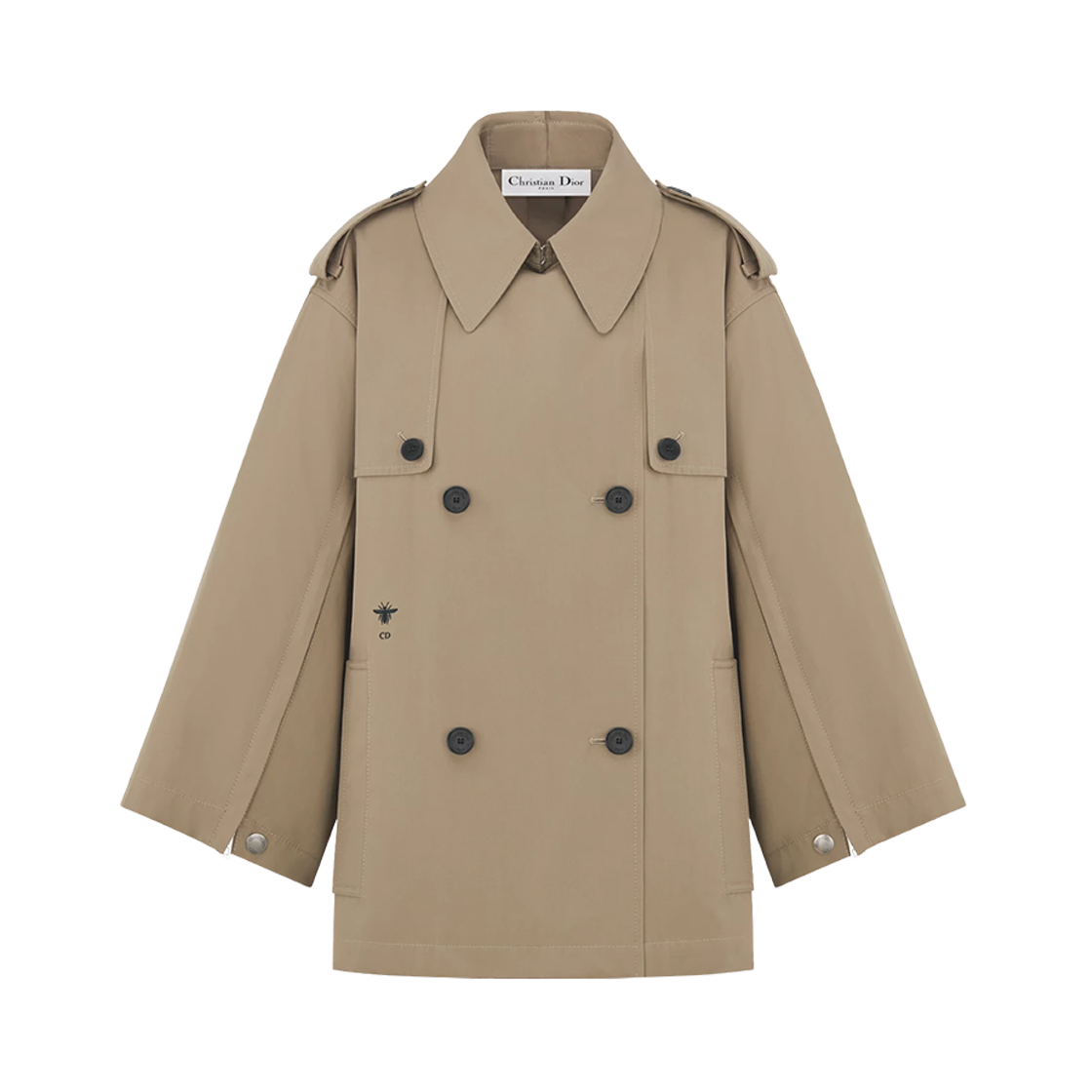 547C46A3332-1782 (W) Dior Cotton Gabardine Peacoat Beige