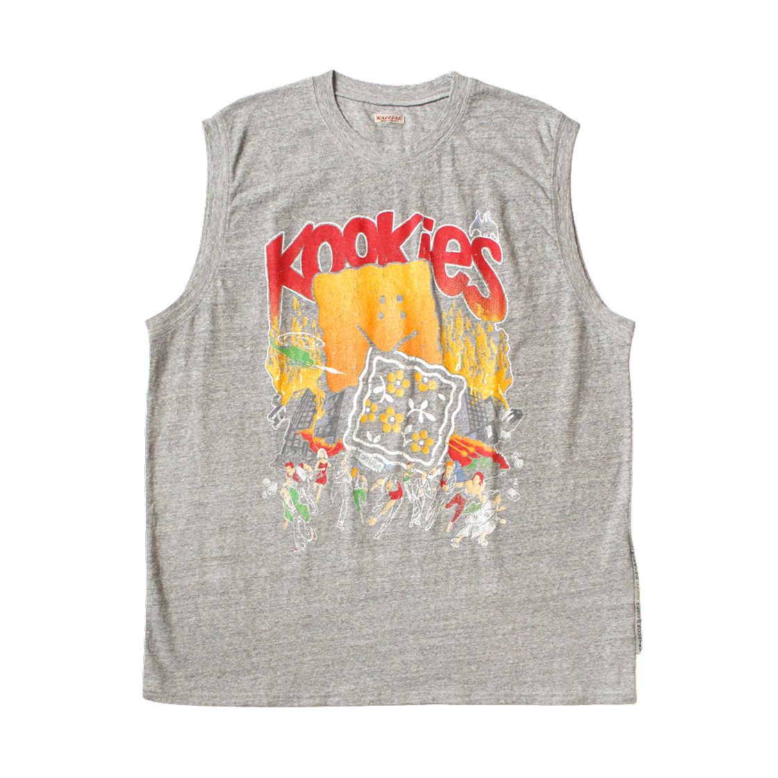 K2504SC164 Kapital Top Jersey Sleeveless Big T-Shirt Buster Peckish Bowy Gray