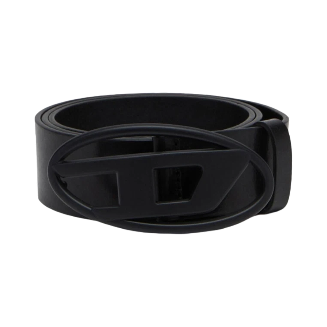 디젤 B-1DR 레더 벨트 토날 D 버클 블랙(Diesel B-1DR Leather Belt with Tonal D Buckle Black) - 1