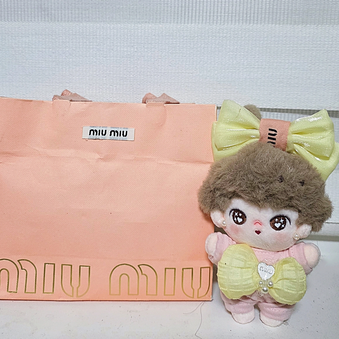 Pop Mart Dimoo Crush On Coffee Series Soft Faced Plush Keychain Sealed Case (6 Blind Boxes) 착용 스타일