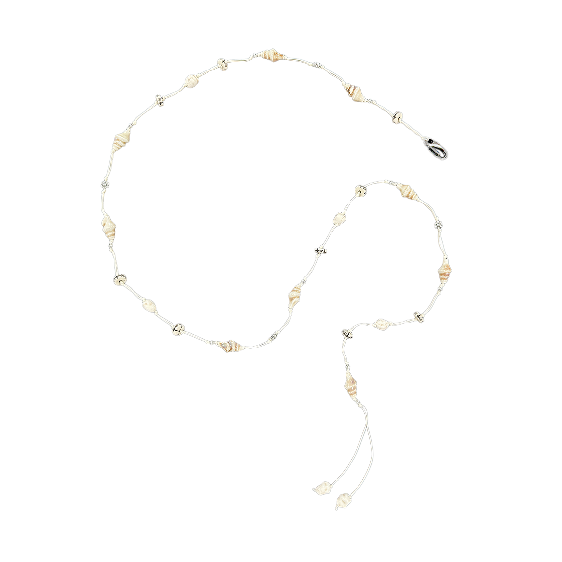 25SSBELT04 Rubati Shell of the Mermaid White String Belt Cream