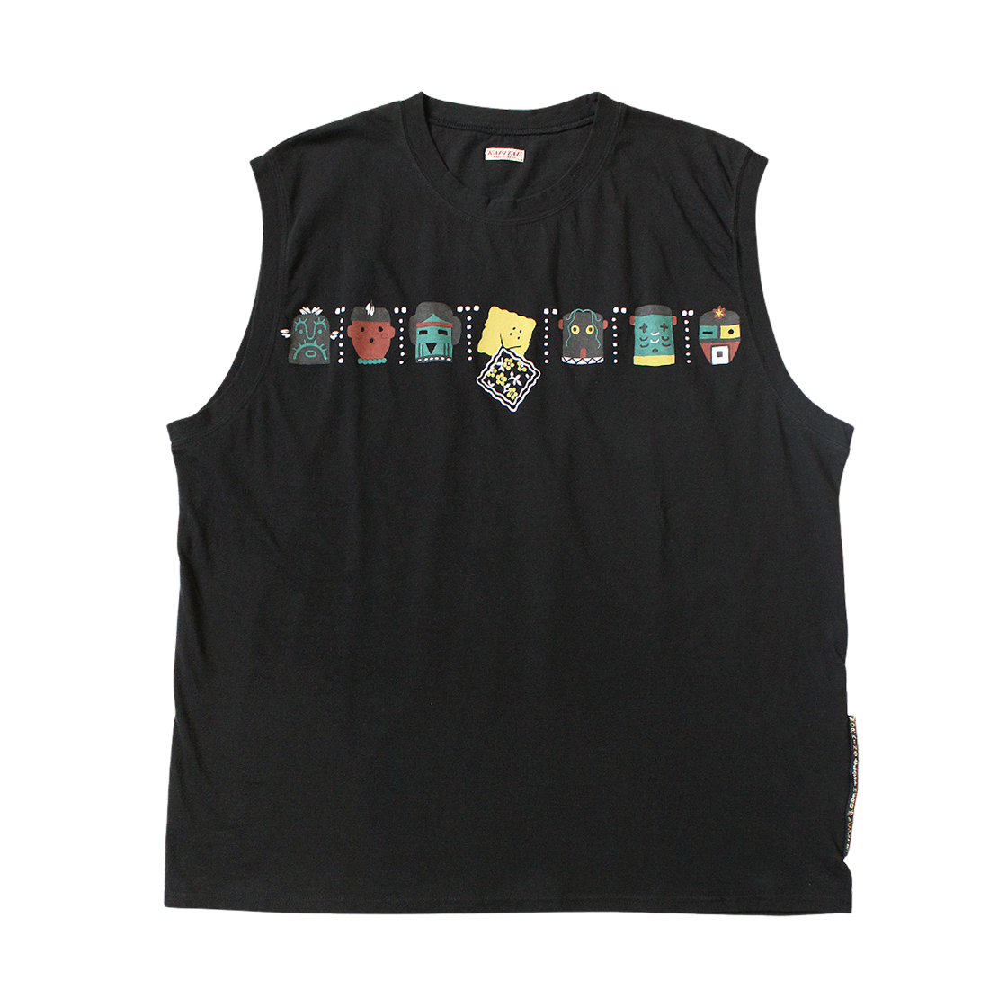 캐피탈 20 저지 슬리브리스 빅 티셔츠 패키쉬 & 카치나 Pt 블랙