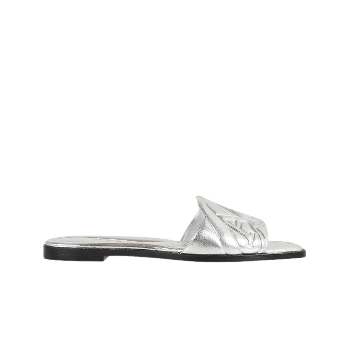 (W) 알렉산더 맥퀸 레더 샌들 실버((W) Alexander McQueen Leather Sandals Silver)