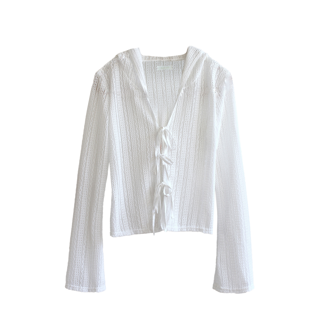 25SSOUTER01 Rubati Palermo Crochet knit Lace Hoodie Cardigan Ivory