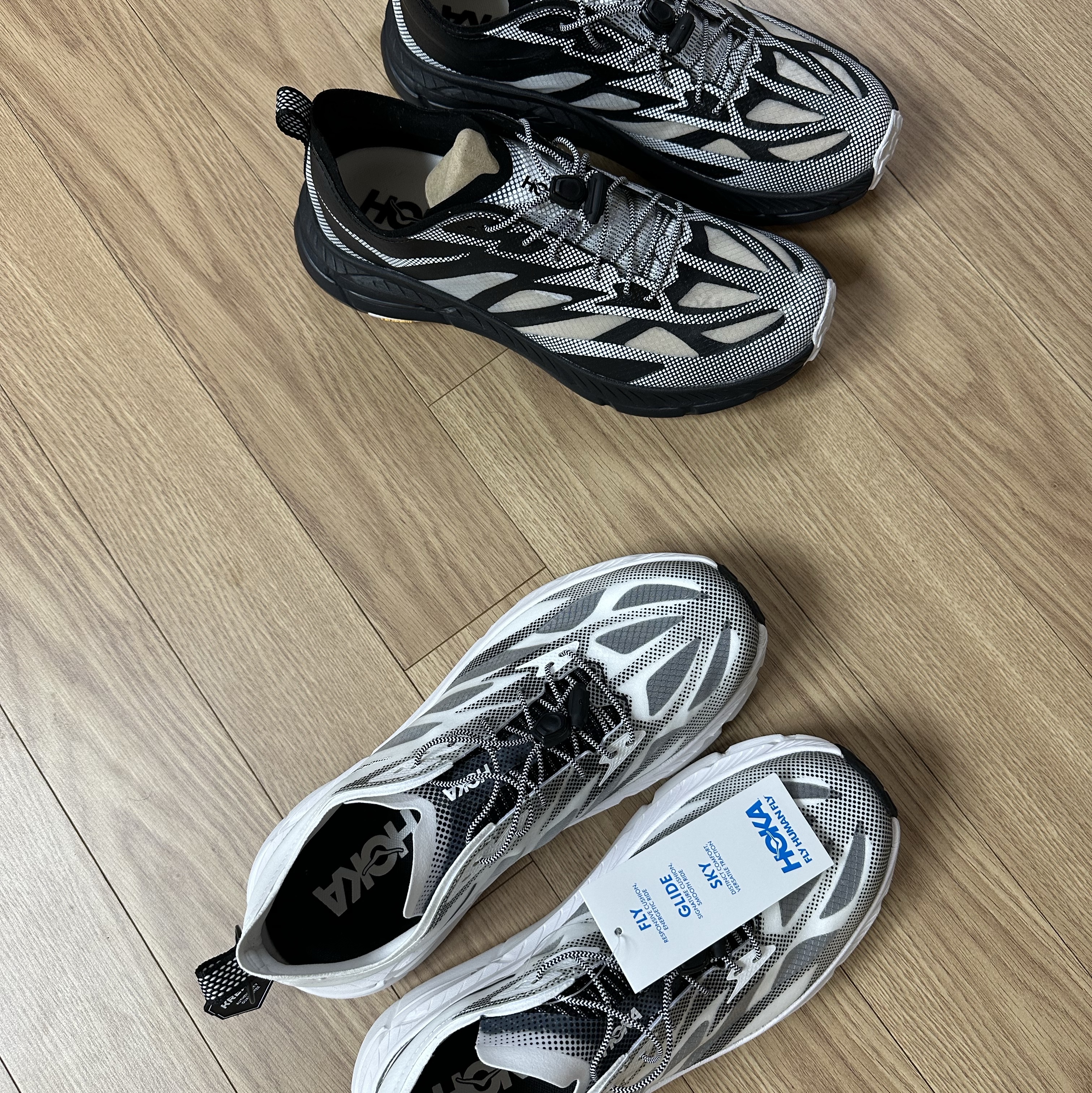 Hoka Mafate Speed 4 Lite White Black, Hoka Mafate Speed 4 Lite TS Black White 착용 스타일