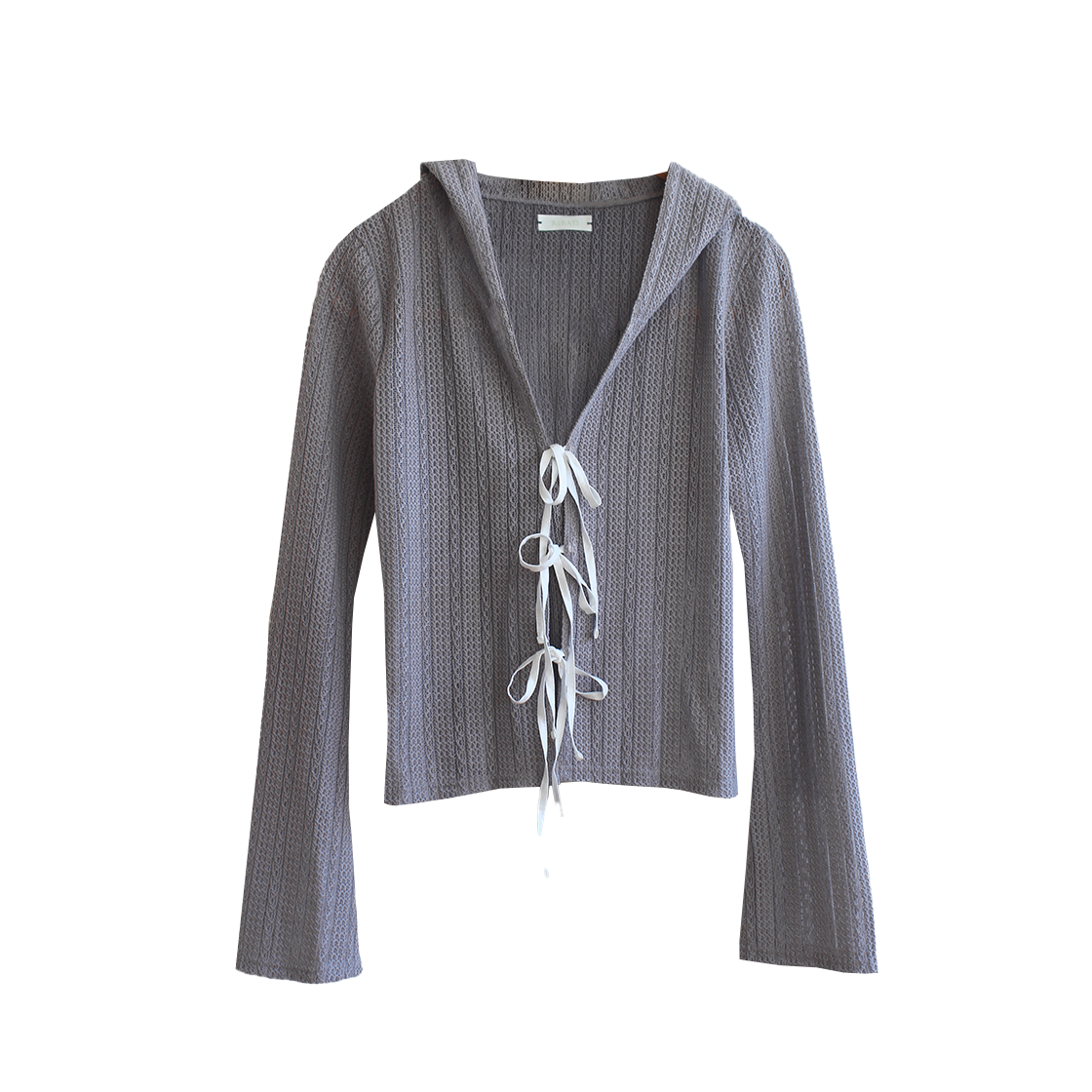 루바티 팔레르모 크로쉐 니트 레이스 후드 가디건 그레이(Rubati Palermo Crochet Knit Lace Hoodie Cardigan Grey)