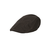AJOBYAJO Tribal Logo Nylon Flat Cap Dark Brown