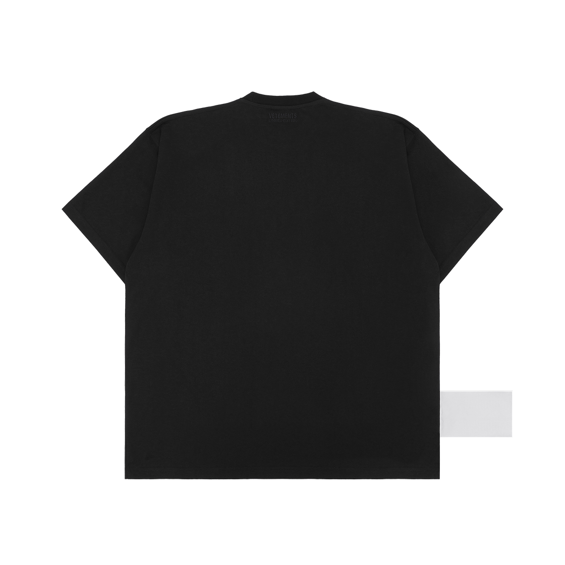 베트멍 로고 라벨 티셔츠 블랙 네온 옐로우(Vetements Logo Label T-Shirt Black Neon Yellow) - 2