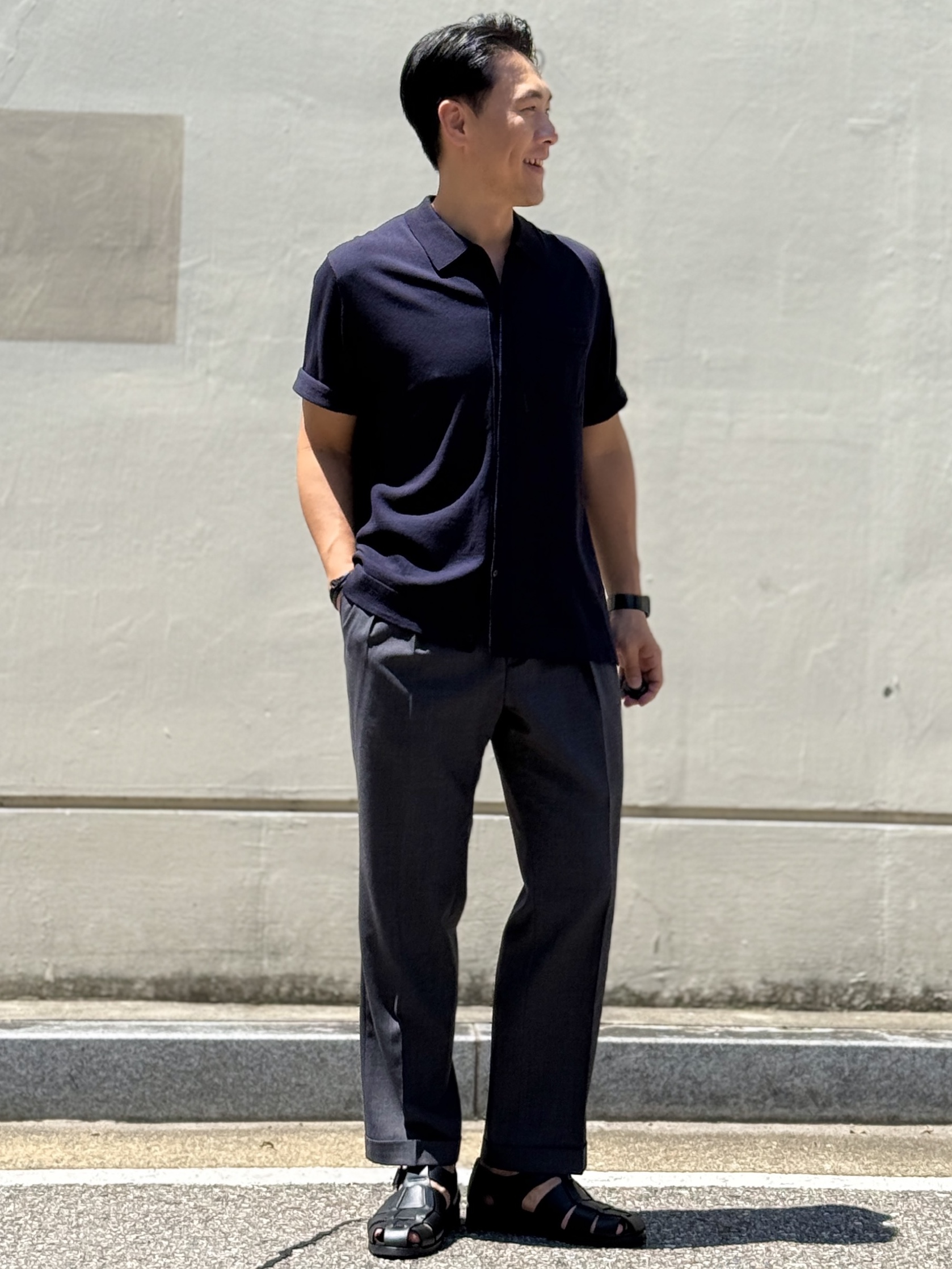 Paraboot Pacific Lisse Black 착용 스타일 - 3