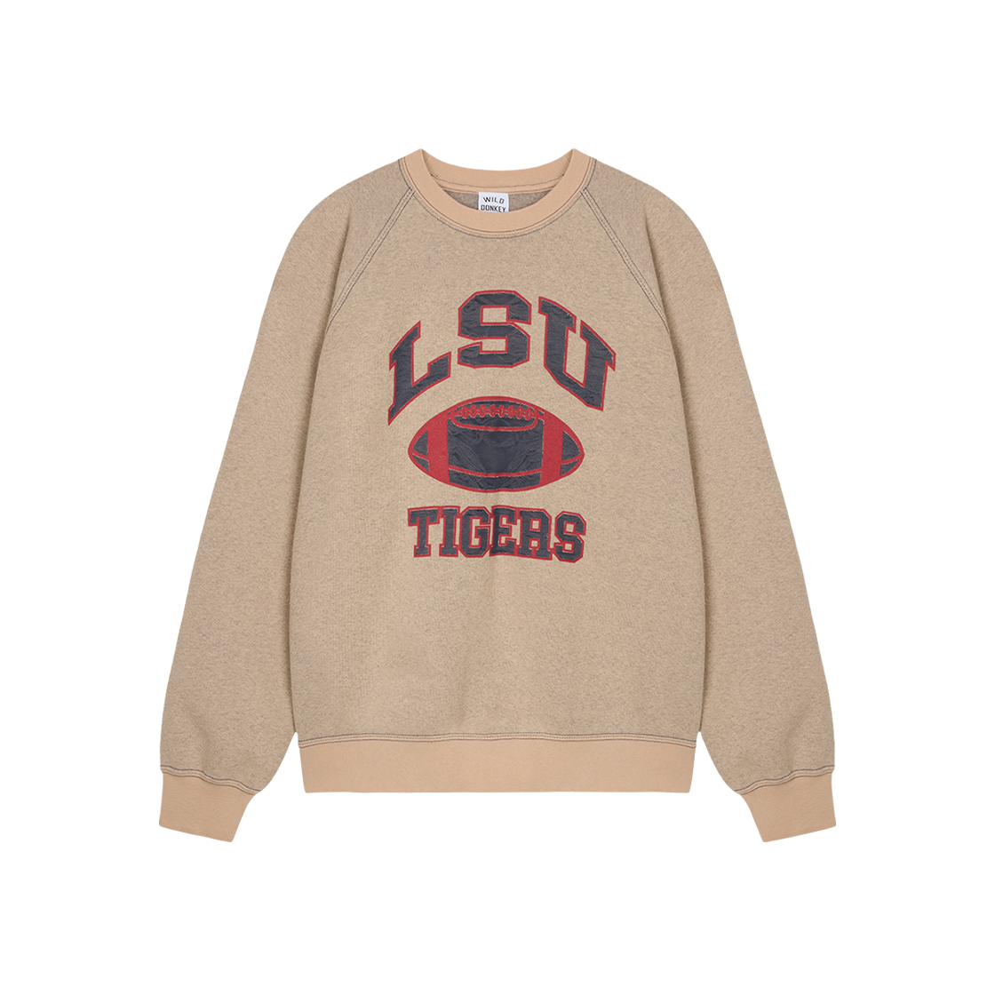 와일드 동키 타이거즈 레글런 크루넥 ESW 네이비 - 25FW(Wild Donkey Tigers Raglan Crewneck ESW Navy - 25FW)