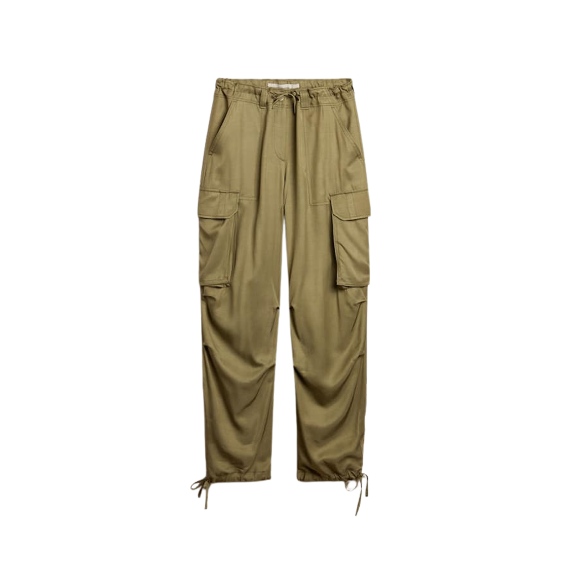 (W) 골든구스 비스코스 카고 팬츠 올리브((W) Golden Goose Viscose Cargo Pants Olive)