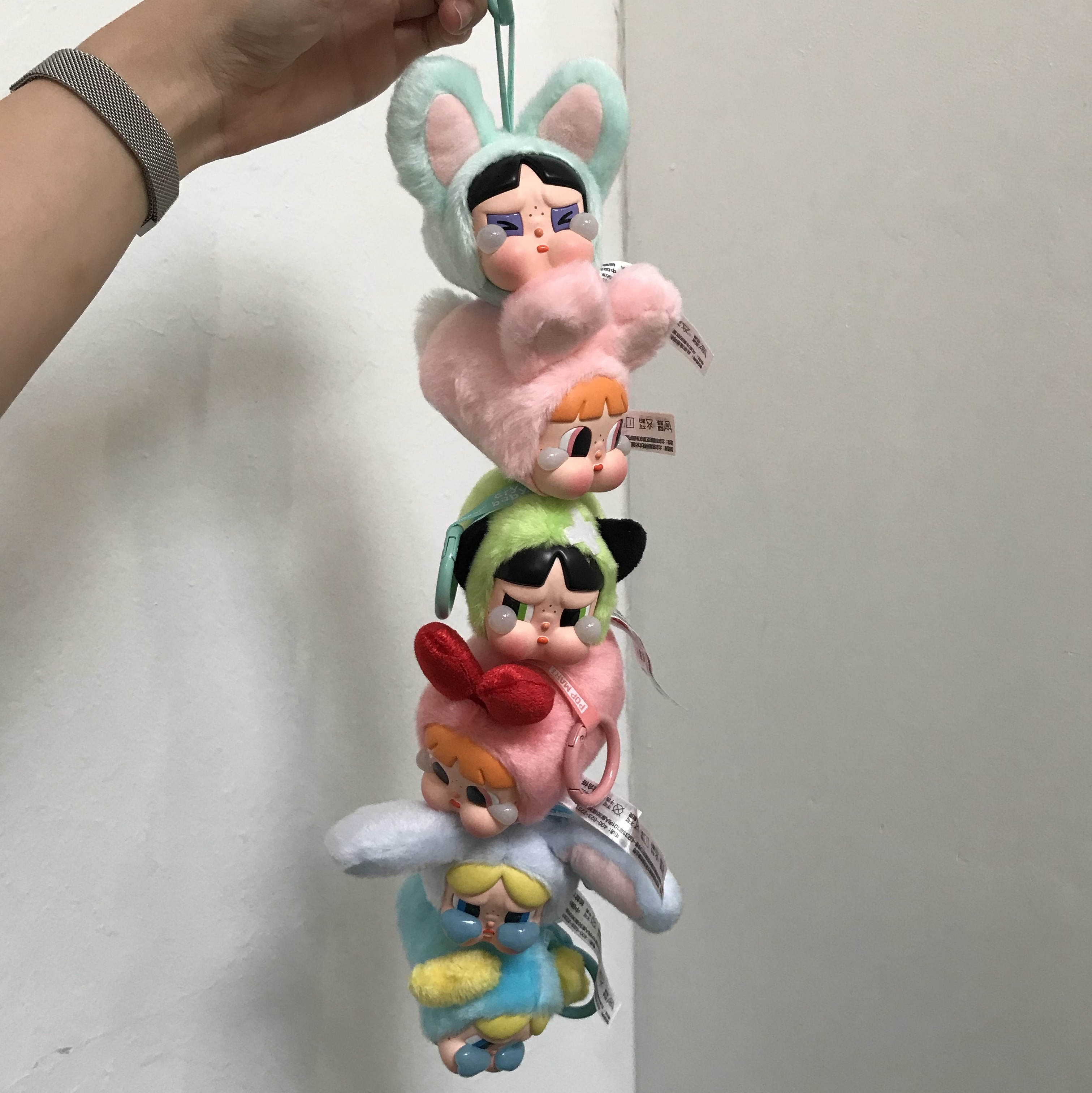 Pop Mart Crybaby x Powerpuff Girls Series Keyring Sealed Case (6 Blind Boxes) 착용 스타일 - 2