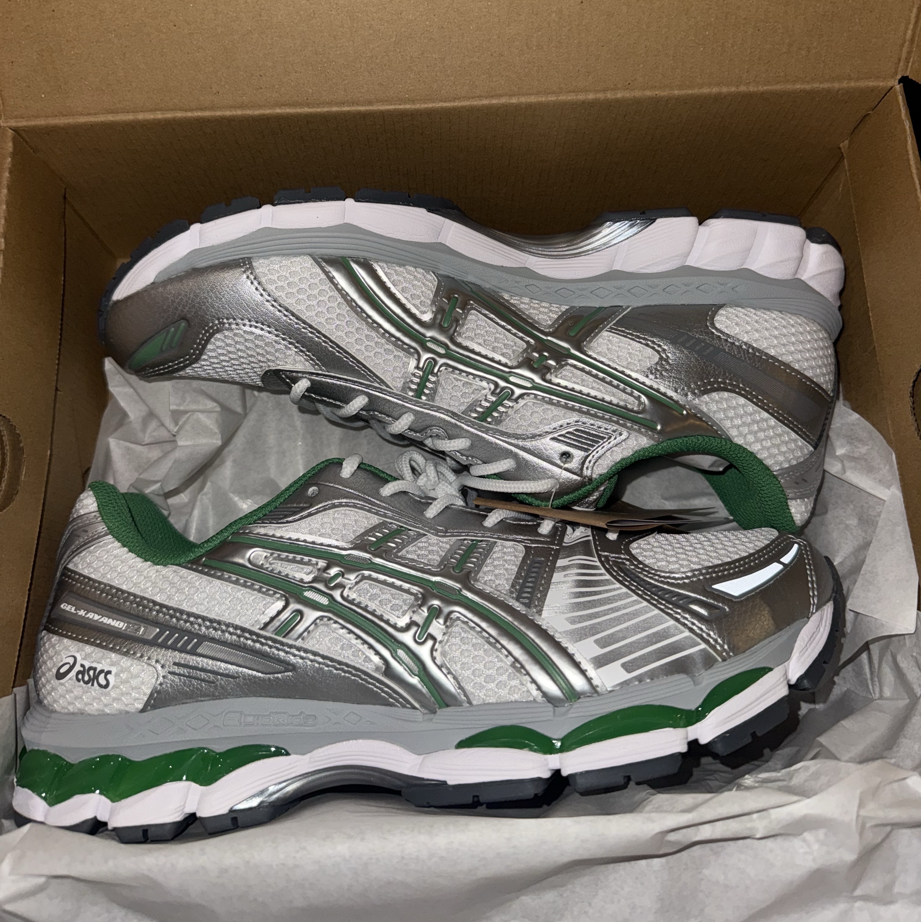 Asics Gel-Kayano 12.1 White Pure Silver 착용 스타일 - 2