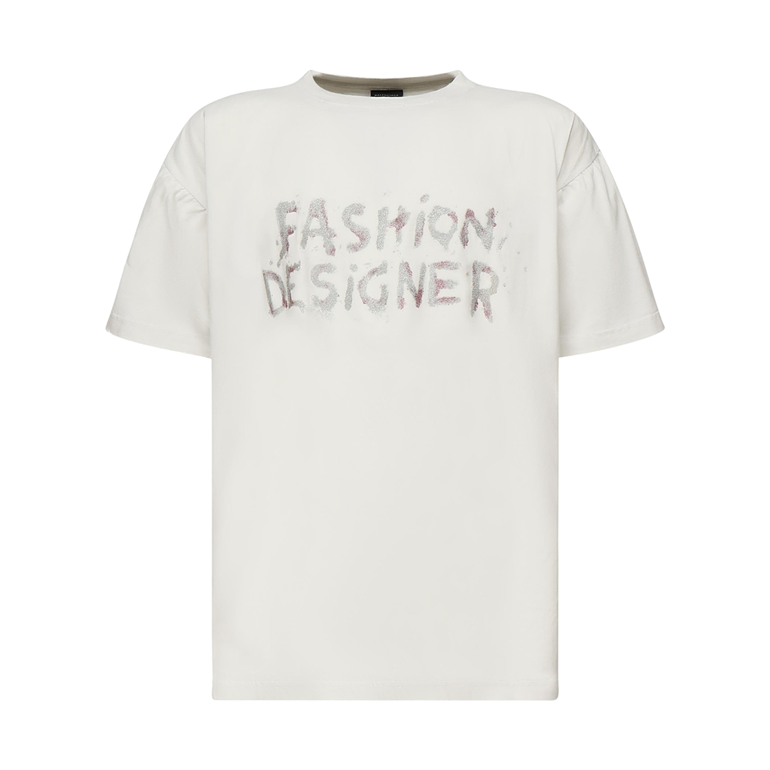 (W) 발렌시아가 패션 디자이너 디스트레스드 코튼 티셔츠 화이트((W) Balenciaga Fashion Designer Distressed Cotton T-Shirt White) - 1