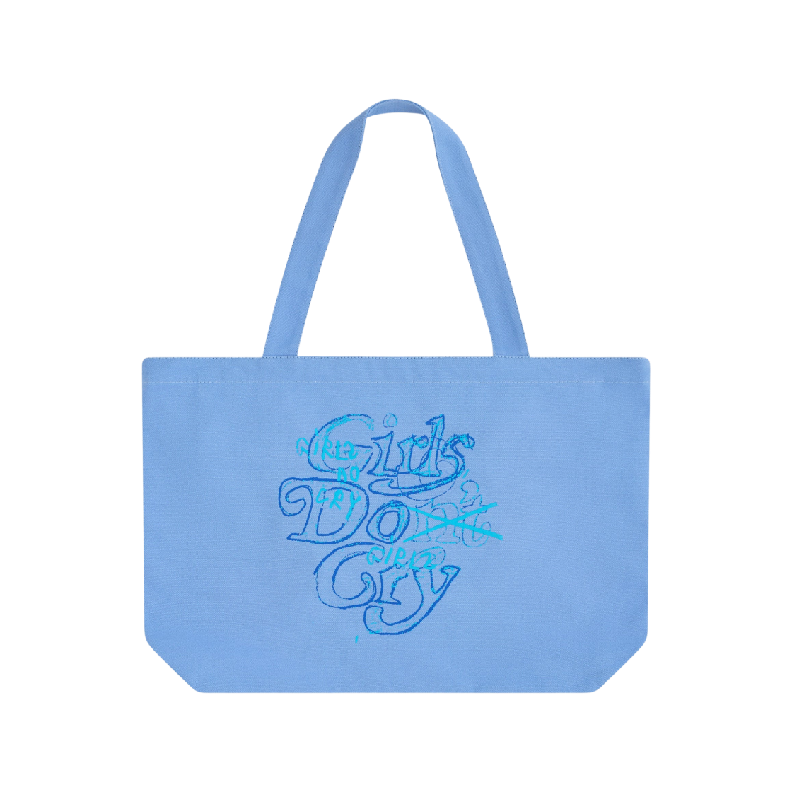베르디 x 카피타나 걸스 돈 크라이 토트백 블루(Verdy x Capitana Girls Don't Cry Tote Bag Blue)