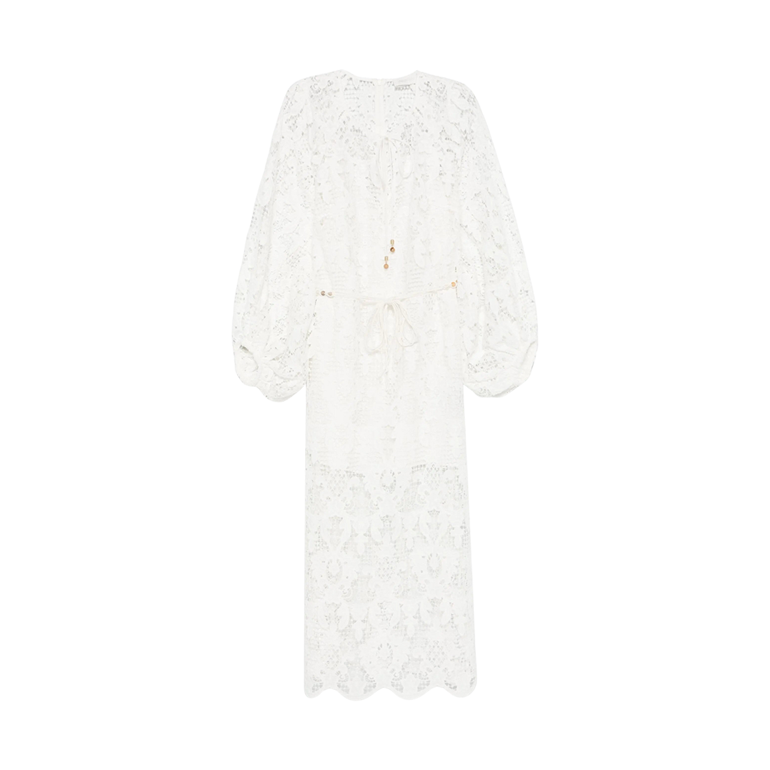 4561DSS254 (W) Zimmermann Coco Lace Dress Ivory