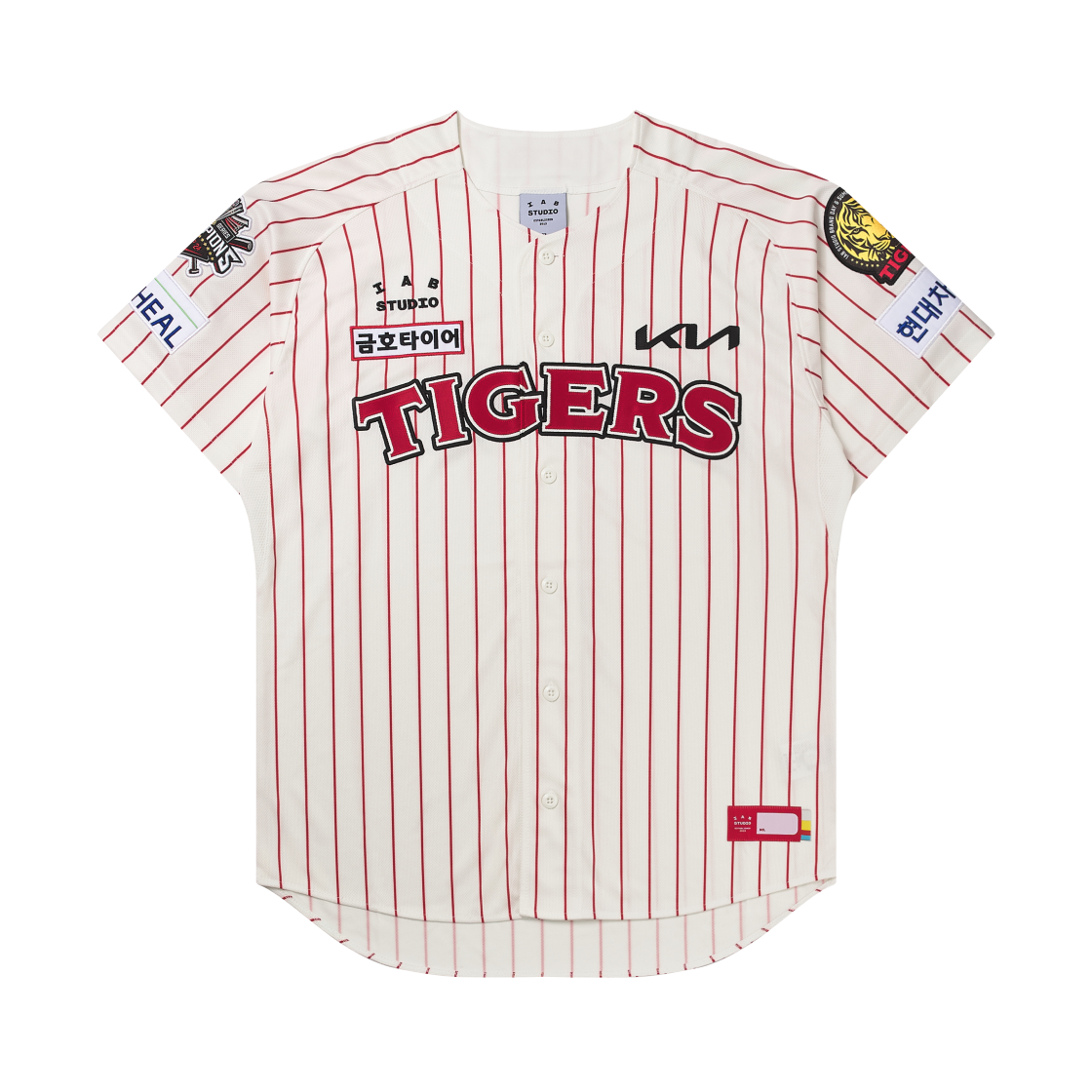 기아 타이거즈 x 아이앱 스튜디오 25 어센틱 아이앱 브랜드데이 유니폼 레드 (논 마킹 버전)(Kia Tigers x IAB Studio 25 Authentic IAB Brand Day Uniform Red (Non Marking Ver.))