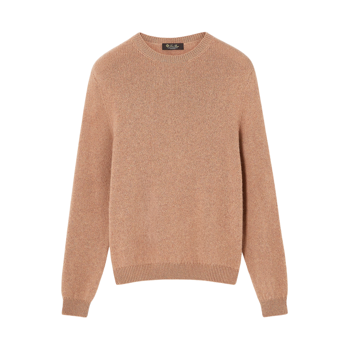 FAO2891-L0DS Loro Piana Baby Cashmere Fobello Crewneck Ironstone Melange