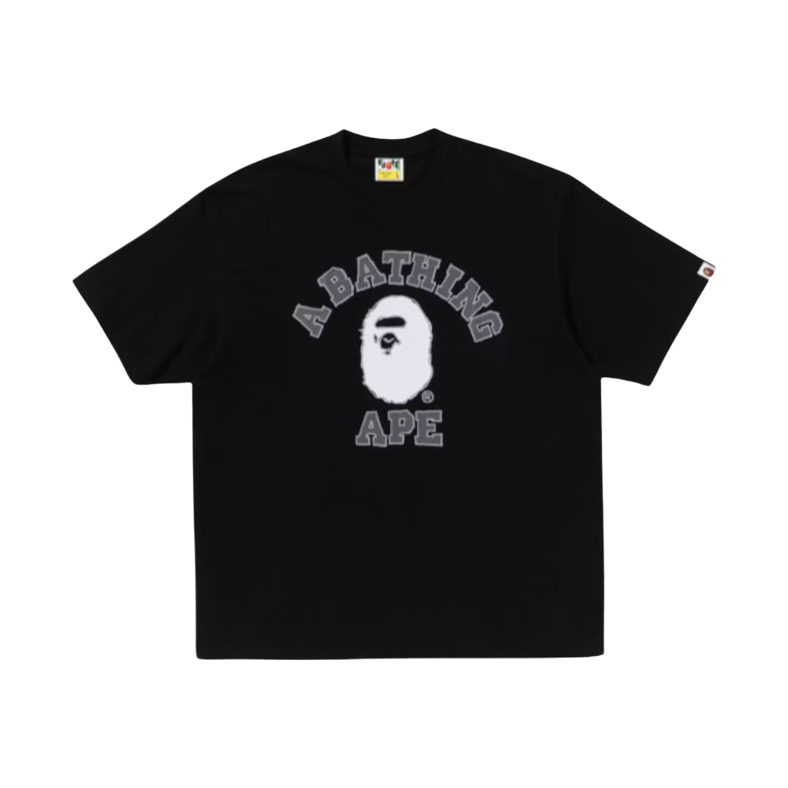 베이프 핸드 드로운 컬리지 릴렉스드 핏 티셔츠 블랙(BAPE Hand Drawn College Relaxed Fit T-Shirt Black) - 1