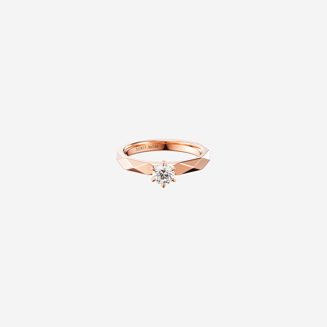 미꼬 앙상블 솔리테어 링 0.3캐럿 핑크 골드(Miko Ensemble Solitaire Ring 0.3ct Pink Gold)