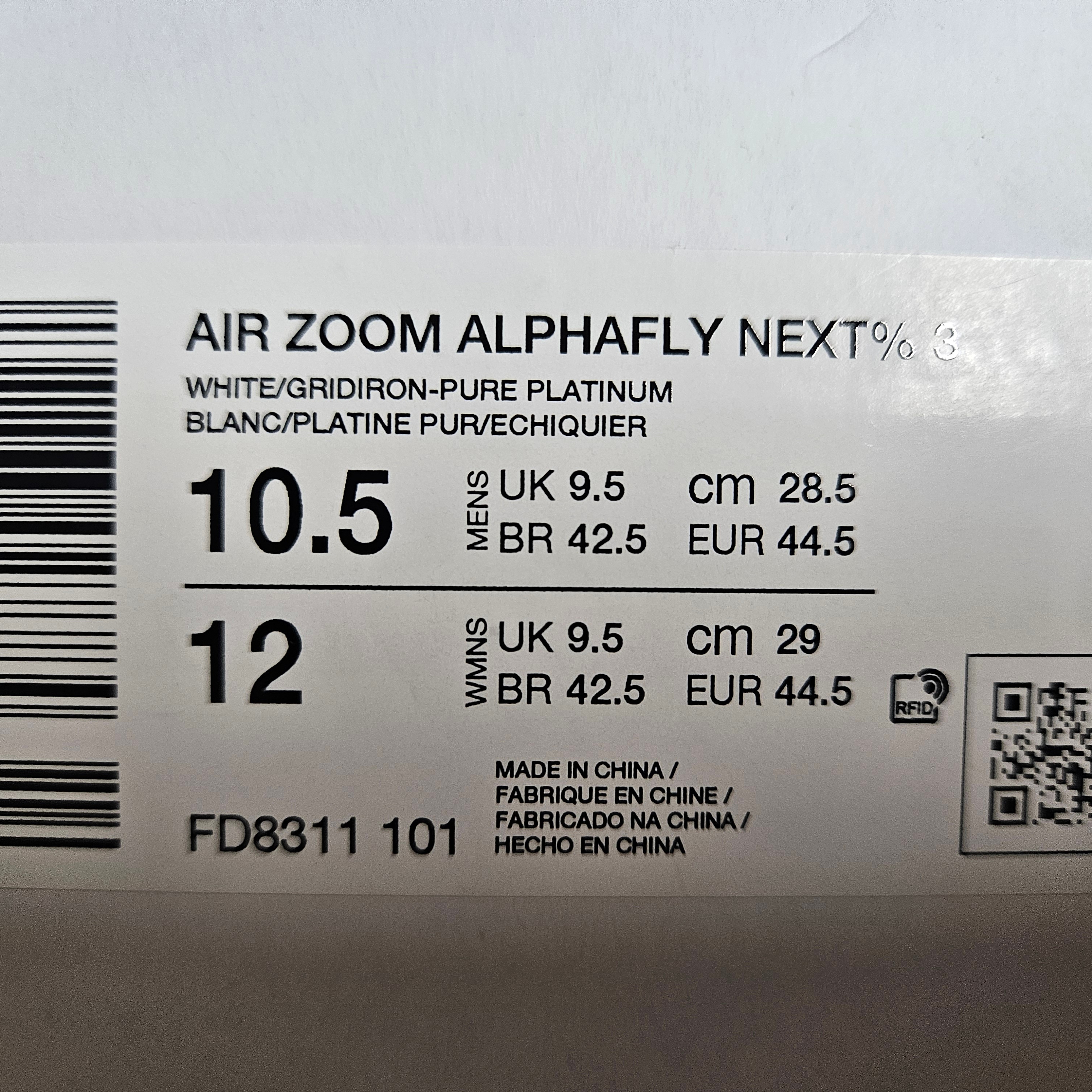 Nike Air Zoom Alphafly Next% 3 White Pure Platinum 착용 스타일 - 1