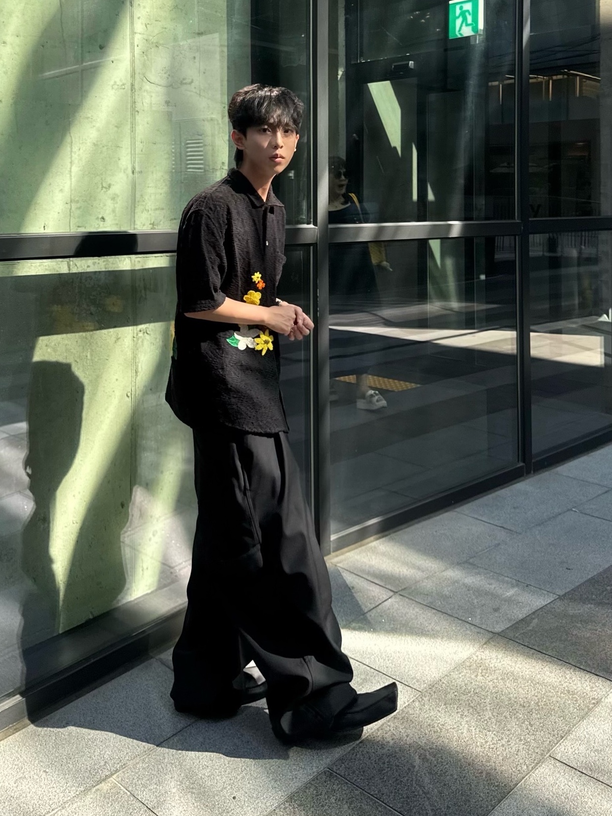 Kamien x KOIN SEOUL 247 All Day Slacks Black, Balenciaga Romeo Mule Black 착용 스타일 - 1