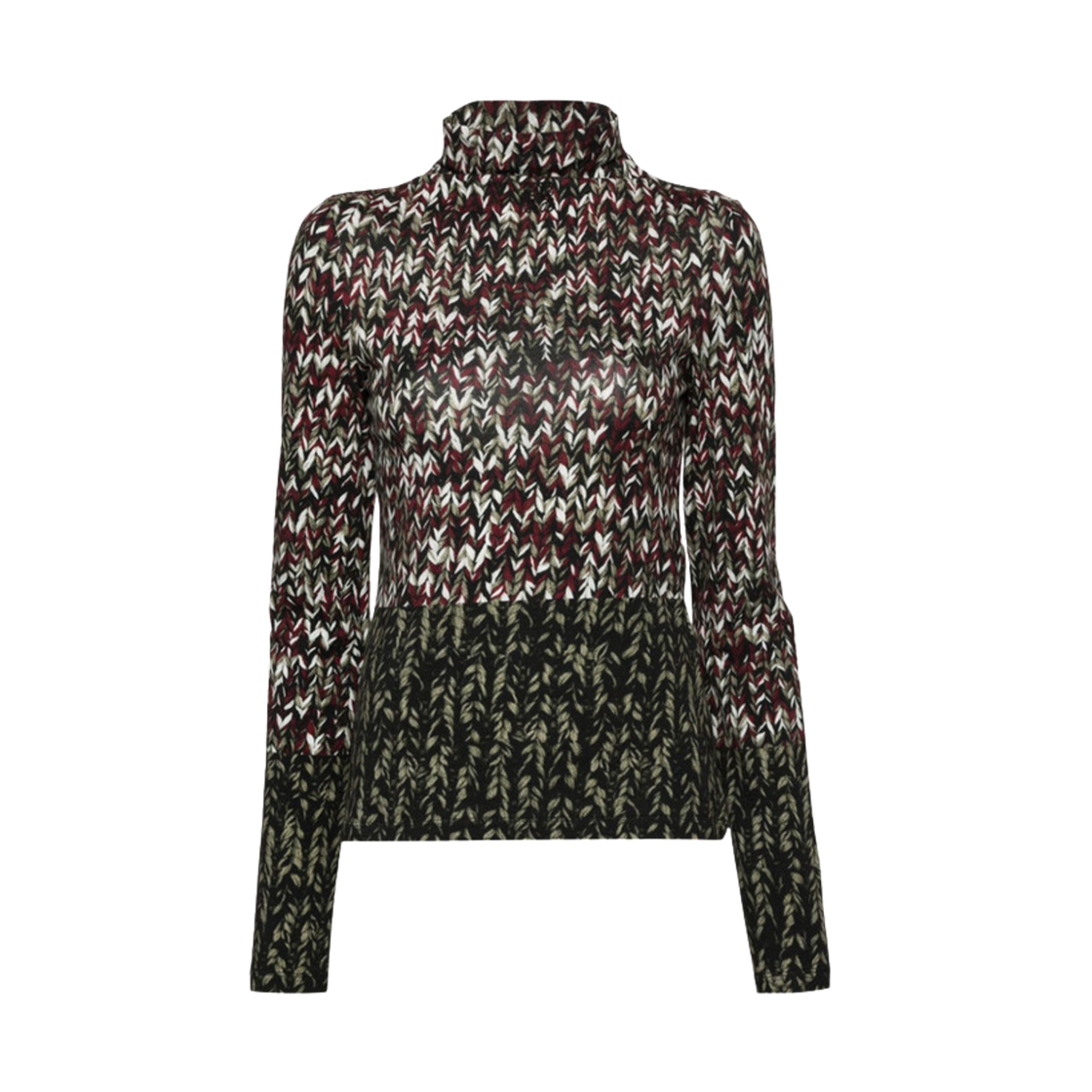 (W) 로에베 저지 터틀넥 니트 멀티컬러((W) Loewe Jersey Turtleneck Knit Multicolor)