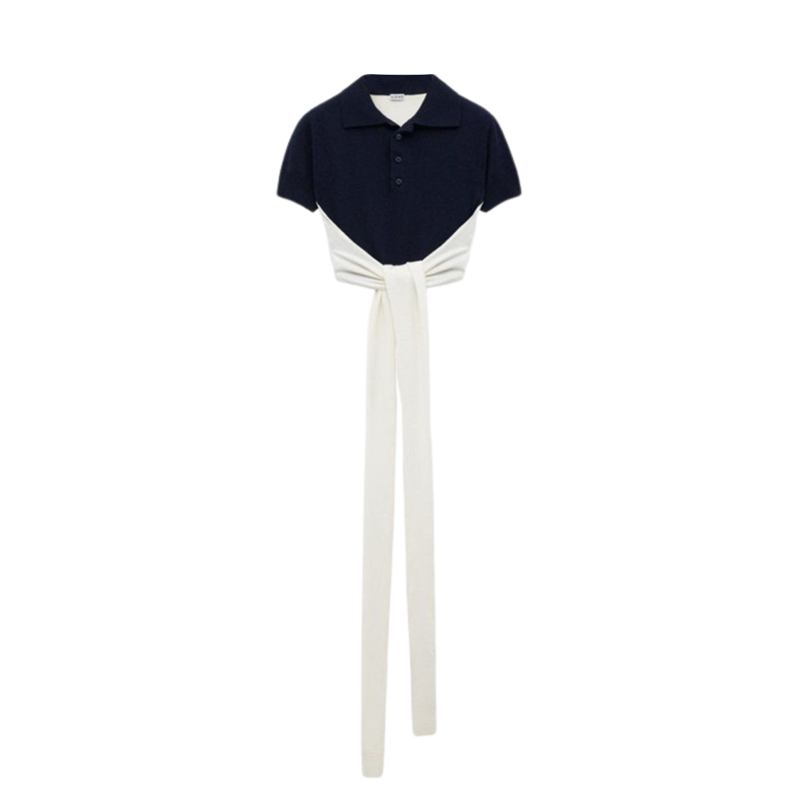 (W) 로에베 캐시미어 울 폴로 스웨터 블루((W) Loewe Cashmere Wool Polo Sweater Blue)