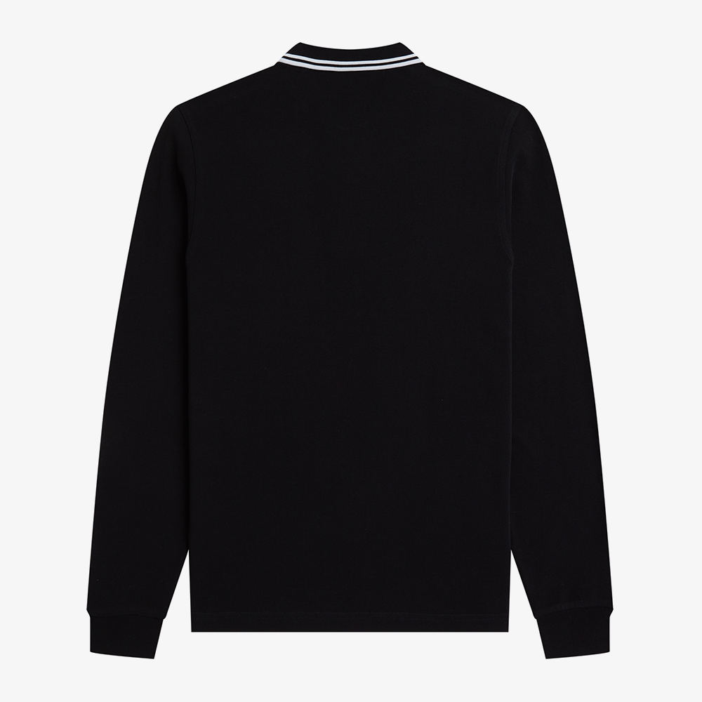 프레드페리 M3636 롱 슬리브 트윈 팁 프레드페리 셔츠 블랙/화이트(Fred Perry M3636 Long Sleeve Twin Tipped Fred Perry Shirt Black White) - 6