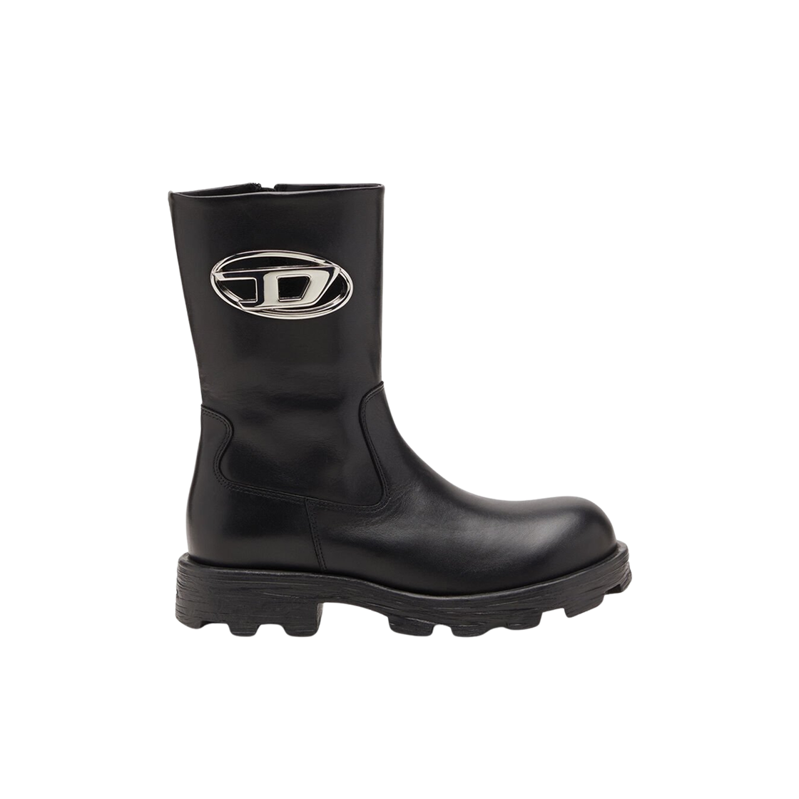 Y03692P4471-T8013 (W) Diesel D-Hammer BKR D W Biker Boots in Shiny Leather Black