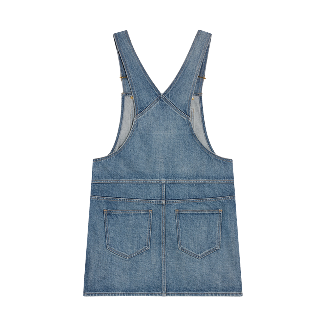 (W) 셀린느 덩가리 미니 드레스 유니온 워시 데님 유니온 워시((W) Celine Dungarees Mini Dress in Union Wash Denim Union Wash) - 2