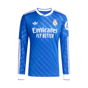 Adidas Real Madrid 2025/26 3rd Long Sleeve Jersey Blue Bird - US Sizing (Non Marking Ver.)