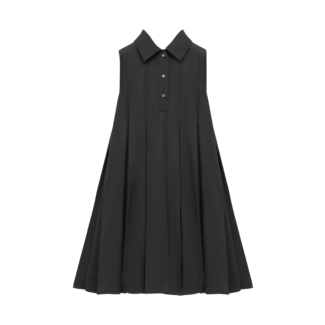 (W) 로에베 스트레치 비스코스 트라페즈 드레스 블랙((W) Loewe Stretch Viscose Trapeze Dress Black)
